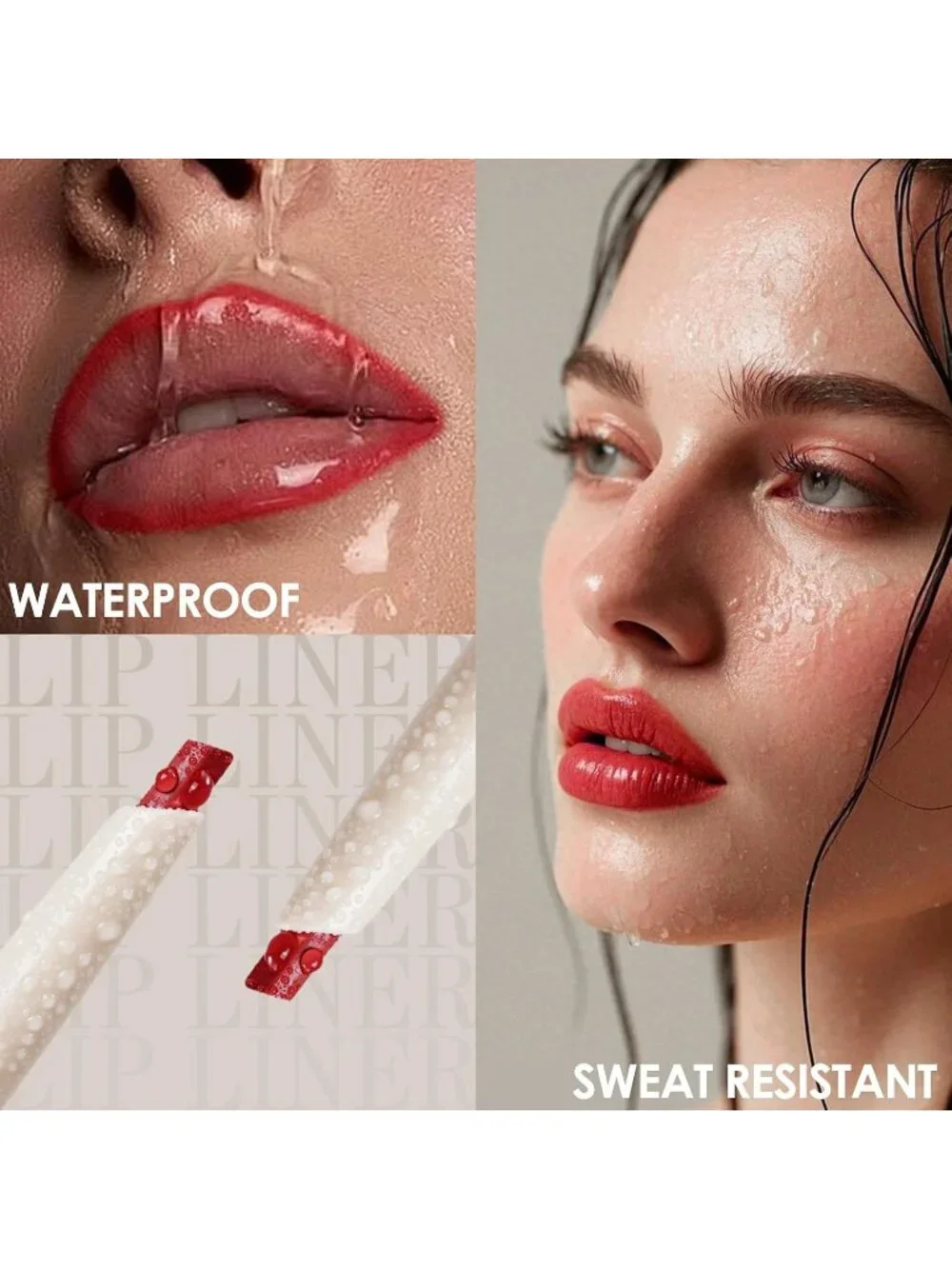 Women G06# Reddish Brown 2-in-1 Sculpting & Filling Long-lasting Lipliner Pencil